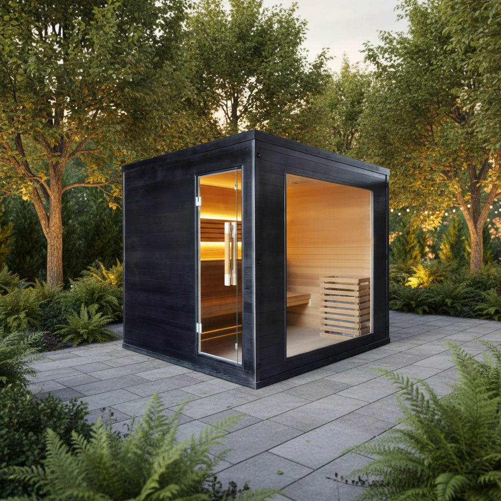 Outdoor sauna cabin